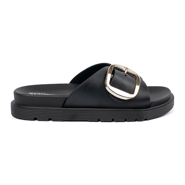 Seastar Flip -flops pentru femei negre cu o cataramă aurii negru Seastar Flip -flops pentru femei negre cu o cataramă aurii negru