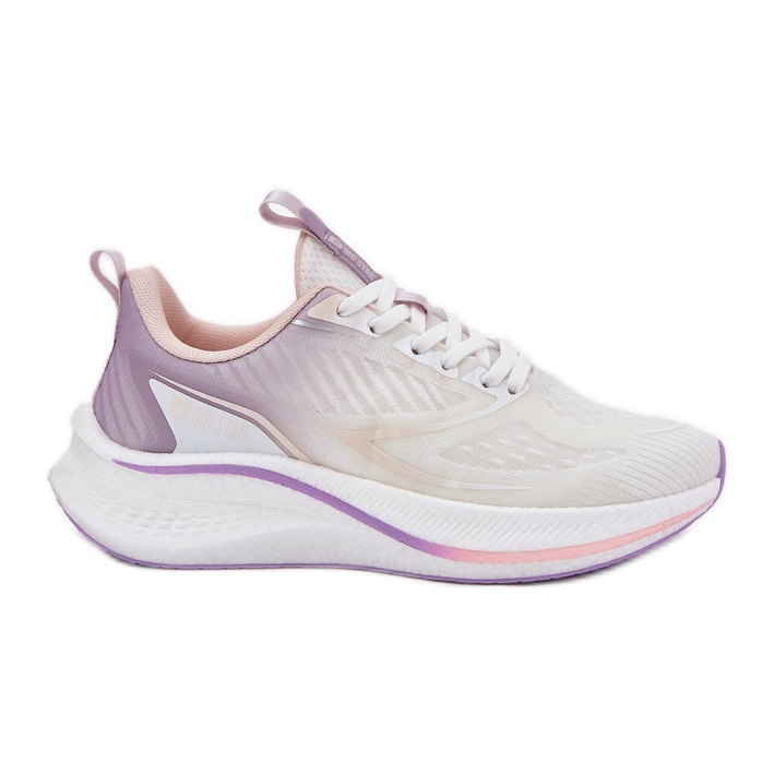 Pantofi sport pentru femei Big Star RR274A161 Sistem alb Hi-Poly