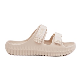 Big Star Papuci pentru spumă pentru femei cu mare vedetă RR274A529 Velcro Beige bej Big Star Papuci pentru spumă pentru femei cu mare vedetă RR274A529 Velcro Beige bej