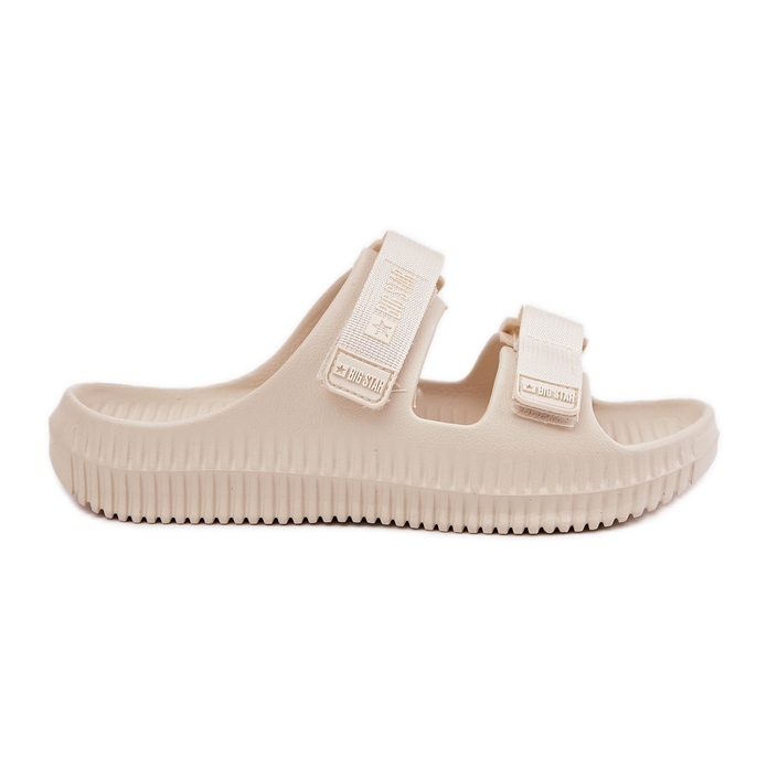 Big Star Papuci pentru spumă pentru femei cu mare vedetă RR274A529 Velcro Beige bej