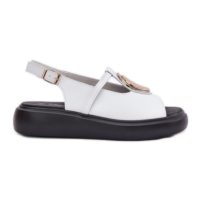 S.Barski Sandale pentru femei elegante din piele S. Barski GR51-603 Alb