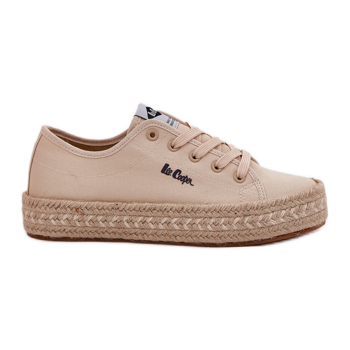 Adidași pentru femei cu Lee Cooper LCW-25-44-3215 Braid bej Adidași pentru femei cu Lee Cooper LCW-25-44-3215 Braid bej