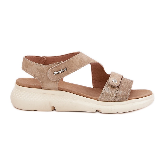 EVento Sandale pentru femei pe pană bej