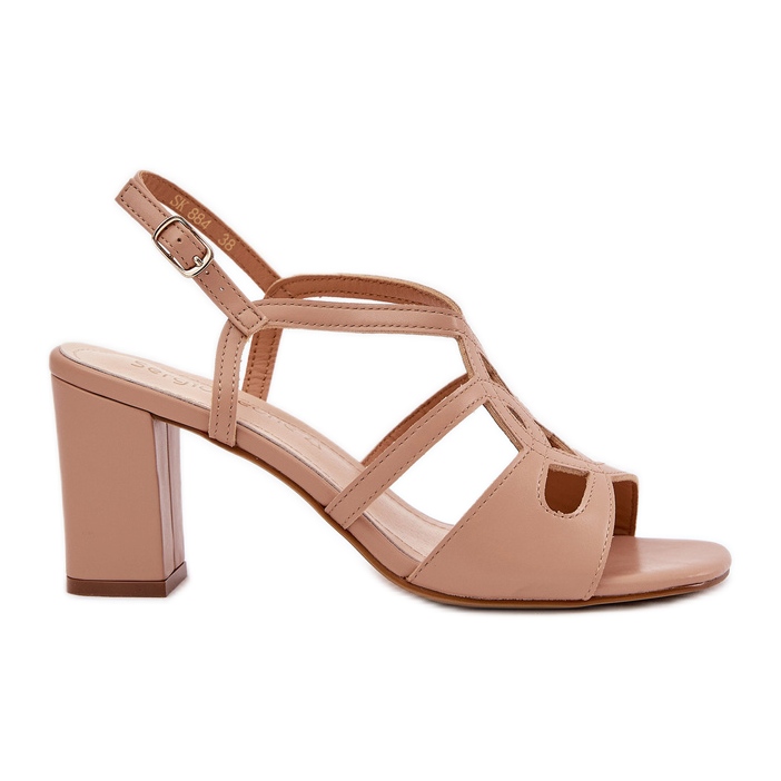 Călcâie pentru femei cu Sergio Leone SK884 Bege bej