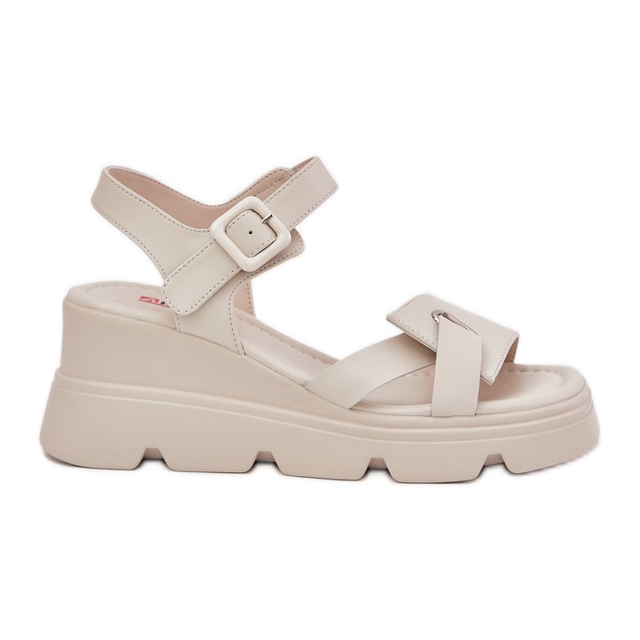 Sandale din piele pentru femei pentru Antic Artiker 54C1624 Beige bej