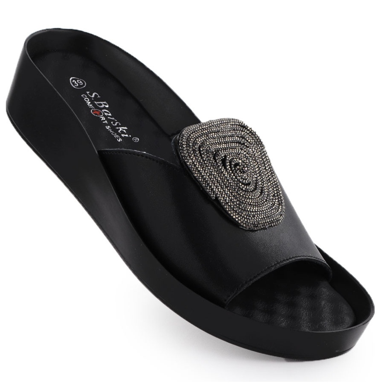 S.Barski Panouri pentru femei din piele cu jachete cu zircons Czarne S. Barski KV51-028 negru S.Barski Panouri pentru femei din piele cu jachete cu zircons Czarne S. Barski KV51-028 negru