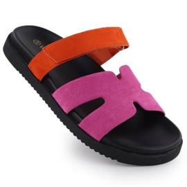 Flip Flops pentru femei Pink Orange Vinceza 17401 roz