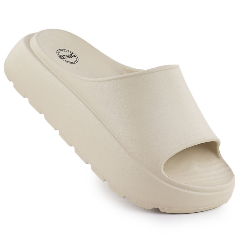 Flip -flops pentru femei pe o platformă groasă de la piscină Beige News 7303 bej Flip -flops pentru femei pe o platformă groasă de la piscină Beige News 7303 bej