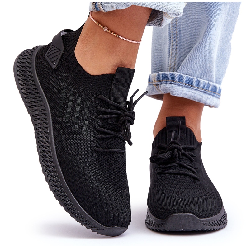 Slip pentru femei -Pantofi sport negri negru Slip pentru femei -Pantofi sport negri negru