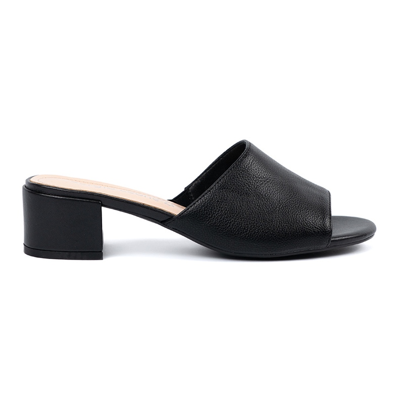 Sergio Leone Flip-flops de damă cu toc joasă negru Sergio Leone Flip-flops de damă cu toc joasă negru