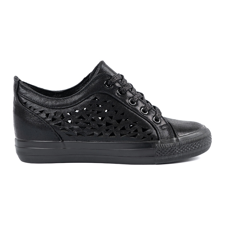 Shelvt Openwork Women's Wedges adidași negru