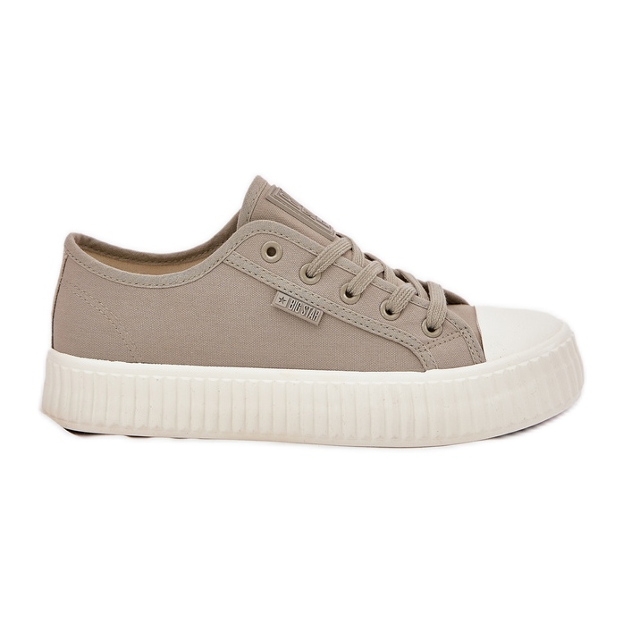 Material Sneakers pentru femei pe Big Star RR274779 Platforma gri