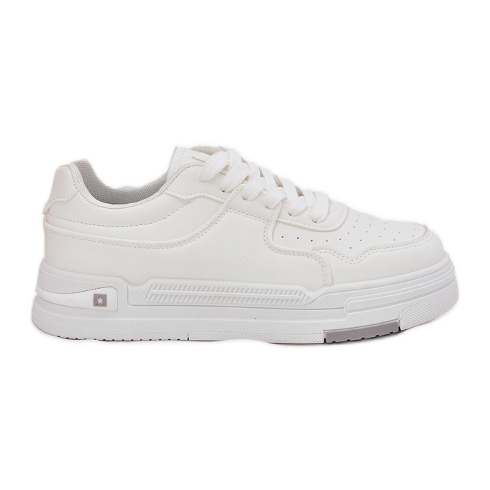 Adidași pentru femei joase Big Star RR274A310 Sistem alb Hi-Polish