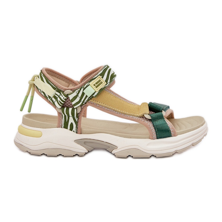 Sandale Velcro pentru femei D.Franklin DFSH406003 Green verde