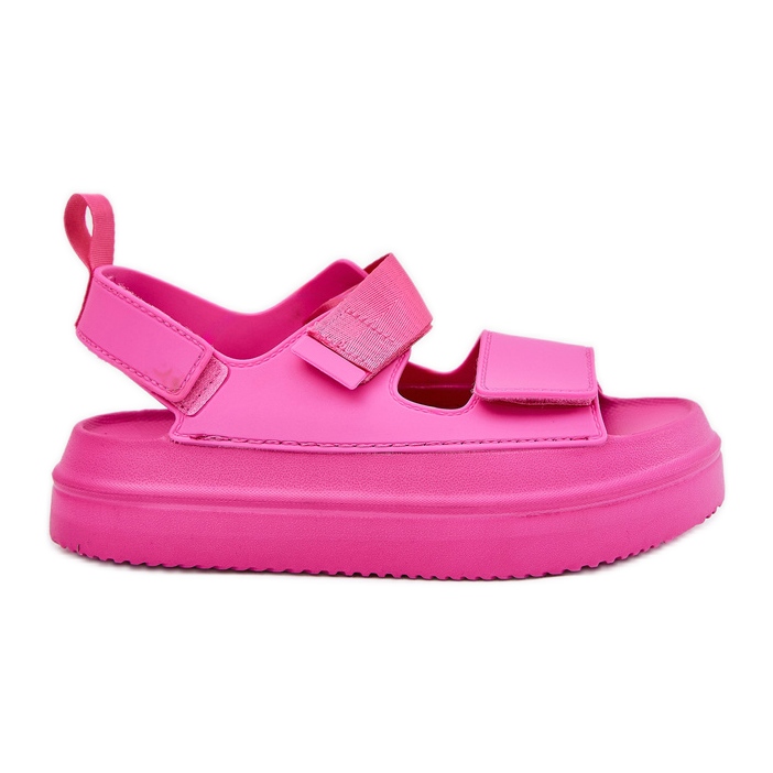Inna Sandale pentru femei pe platformă cu Velcro Fuchsia roz
