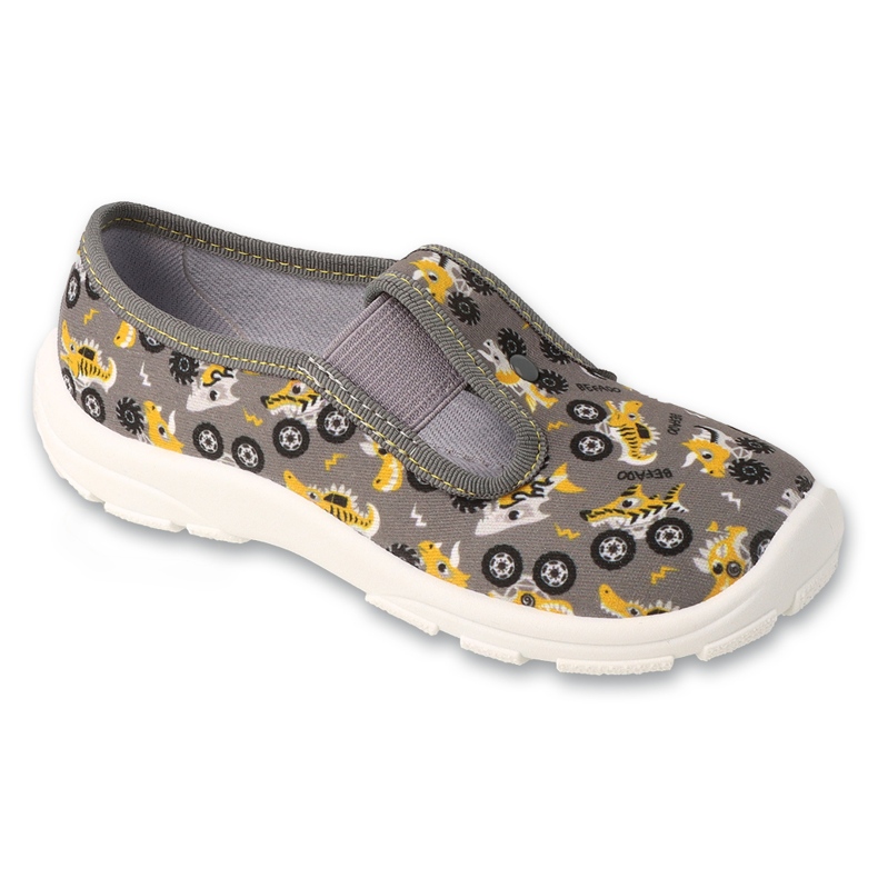 Papuci copii Befado cu benzi elastice 975X192 gri Papuci copii Befado cu benzi elastice 975X192 gri