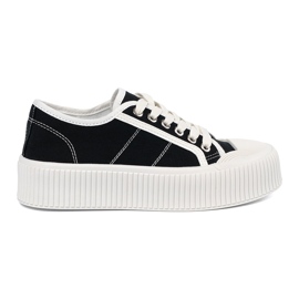 Shelvt Adidași negri s -au lăsat pe o talpă groasă negru Shelvt Adidași negri s -au lăsat pe o talpă groasă negru