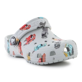 CROCS Classic Race Cars Graphic 210992-1NN Flip Flops alb CROCS Classic Race Cars Graphic 210992-1NN Flip Flops alb