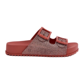 Flip -Flip Flip Flip cu sclipici și catarame Zaxy RR285025 Dirty Pink roz