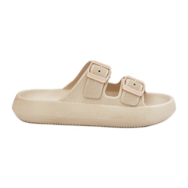 Inna Flip -flops pentru femei pe platformă cu catarame bej