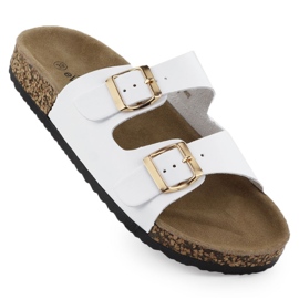 EVento Flip -flops pentru femei cu Buckles White Eveniment 8323 alb EVento Flip -flops pentru femei cu Buckles White Eveniment 8323 alb