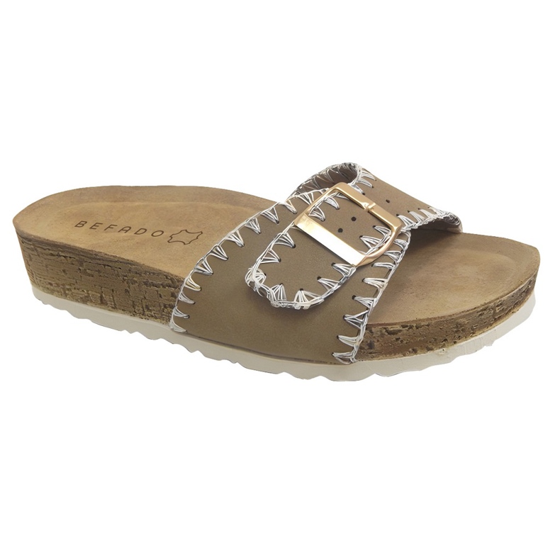 Befado papuci pentru femei 158d275 Insert de piele bej