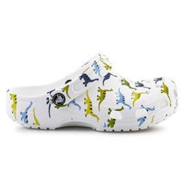 Crocs CLOGS CLOGS CLOCS CLASIC CLASIC CLOSC IMPRIME 209695-9DH WHITE alb