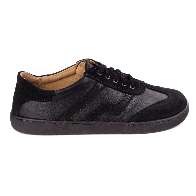 Pantofi de piele pentru femei desculți Olivier Eliza Black negru