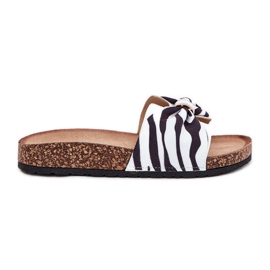 Inna Flip -flops pentru femei pe platforma Cork Zebra alb