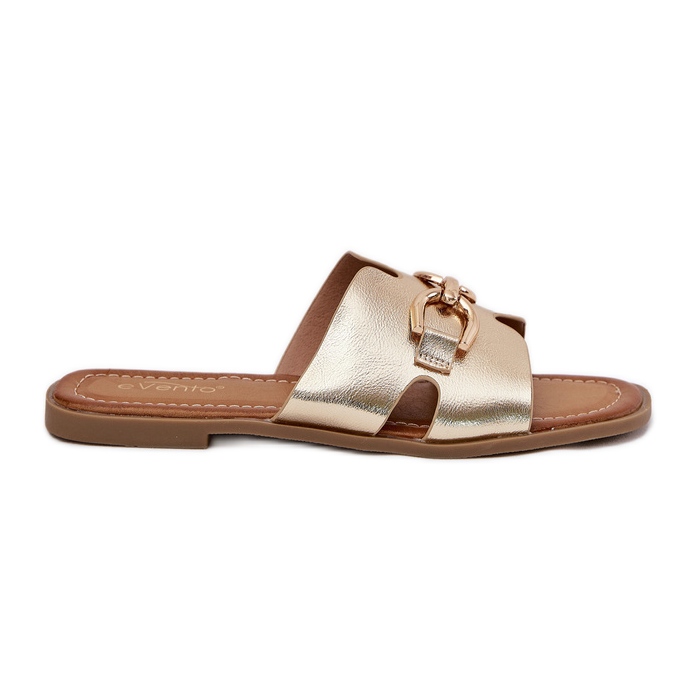 EVento FLIP -uri plate pentru femei cu un detaliu decorativ de aur EVento FLIP -uri plate pentru femei cu un detaliu decorativ de aur