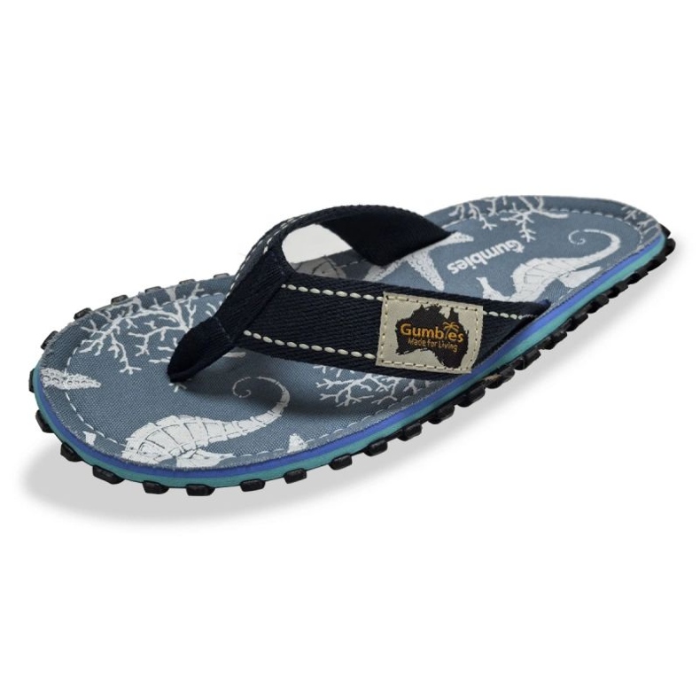 Insula japoneză Gumbies Flip-Flops Unisex Seahorse Gu-Ffisl152 albastru