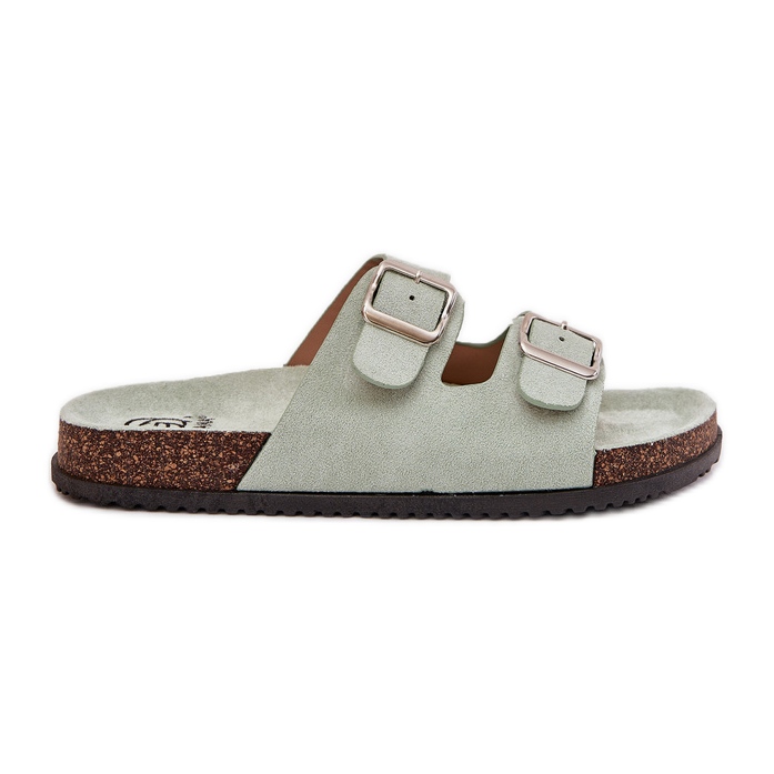 Inna Flip -flops pentru femei cu catarame de mentă verde