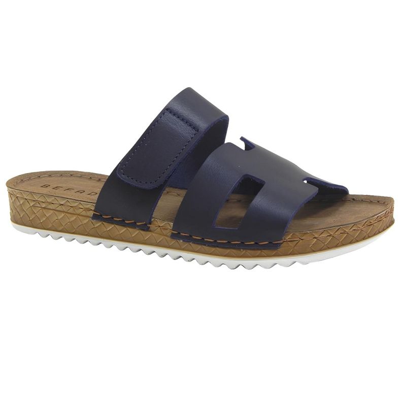 Befado pentru femei papuci de piele 158d297 Navy Blue albastru