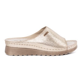 Goodin Flip -flops -uri de aur pentru femei pe platformă