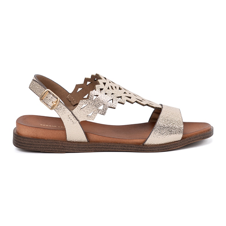 Sergio Leone Sandale de aur cu decorațiuni deschise