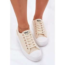 Adidași pentru femei pe platforma Lee Cooper LCW-24-44-2464L BEIGE bej