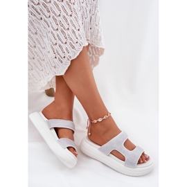 Inna Flip -flops decorat pentru femei pe platforma albă Inna Flip -flops decorat pentru femei pe platforma albă