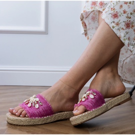 Espadrilles roz cu scoici Espadrilles roz cu scoici