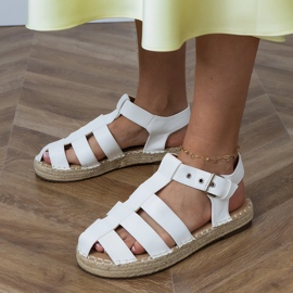 Sandale albe espadrilles Sandale albe espadrilles