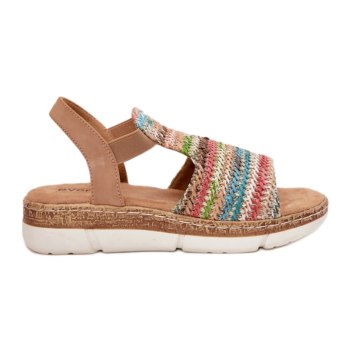 EVento Sandale pentru femei cu o împletitură multicoloră EVento Sandale pentru femei cu o împletitură multicoloră