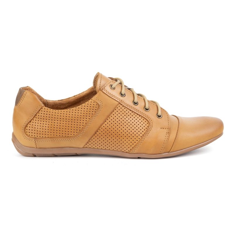 Dantelă pentru bărbați -Pantofi din piele Polbut C34p Perforate Casual Red maro Dantelă pentru bărbați -Pantofi din piele Polbut C34p Perforate Casual Red maro