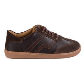 Pantofi de piele pentru femei desculți Olivier Eliza maro închis Pantofi de piele pentru femei desculți Olivier Eliza maro închis