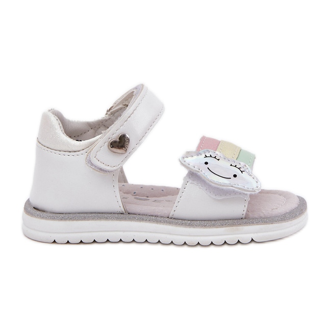 EVento Sandale pentru copii cu inchidere Velcro, albe EVento Sandale pentru copii cu inchidere Velcro, albe