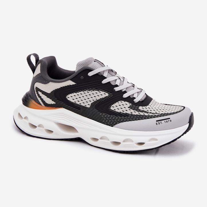 Pantofi sport pentru bărbați pe Big Star RR174023 Platforma de sistem Hi-Polish gri Pantofi sport pentru bărbați pe Big Star RR174023 Platforma de sistem Hi-Polish gri