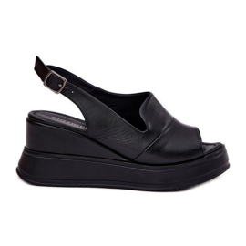 ARTIKER Sandale din piele pentru femei pentru ancoră artker 52c0484 negru