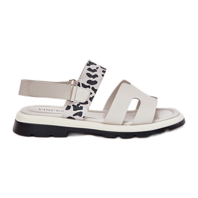 Vinceza 66780 Sandale de leopard bej cu tocuri plate Vinceza 66780 Sandale de leopard bej cu tocuri plate