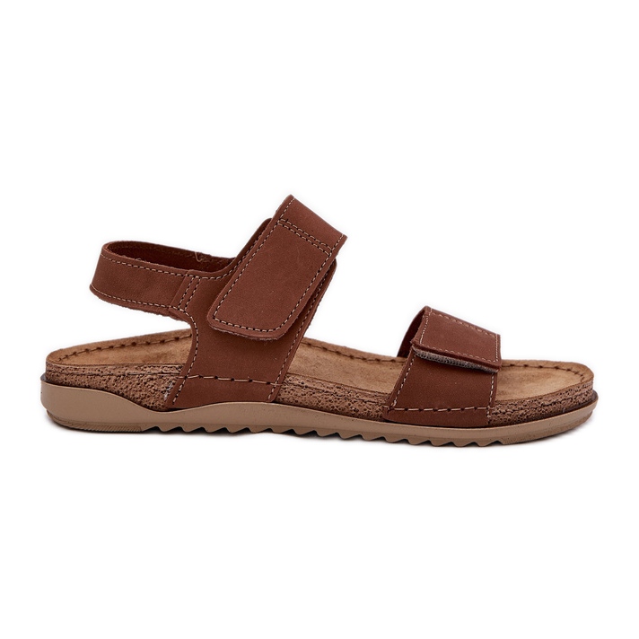 Sandale din piele pentru femei inblu aa0001ki cămile maro Sandale din piele pentru femei inblu aa0001ki cămile maro