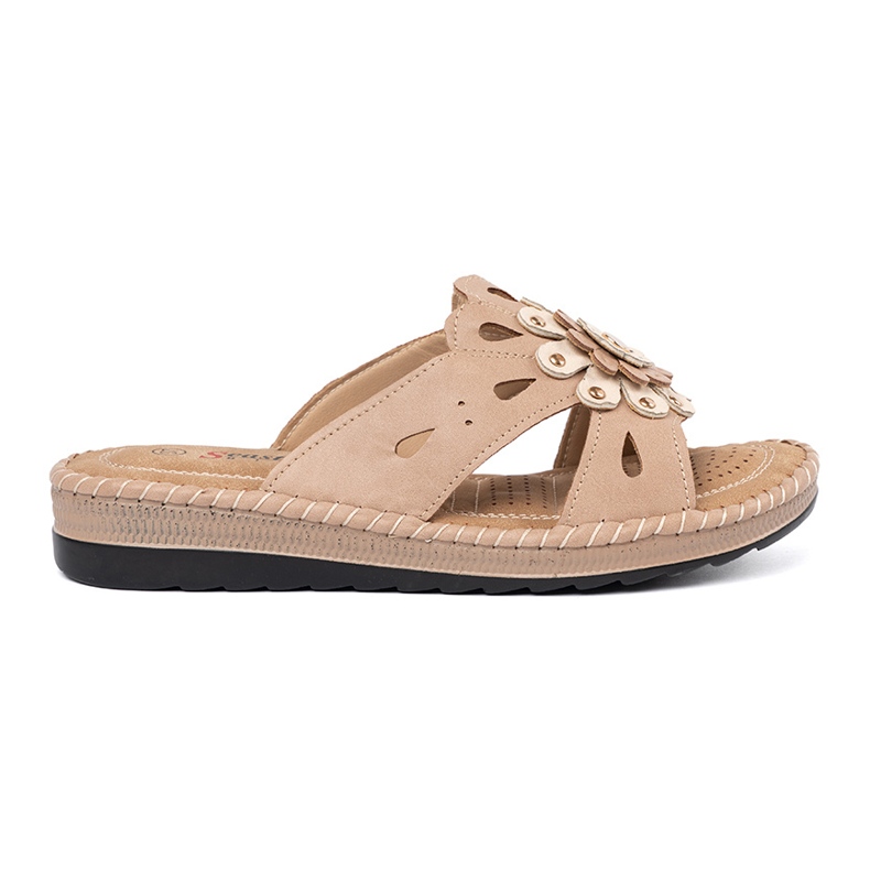 Seastar Papuci roz pentru femei cu o floare decorativă Seastar Papuci roz pentru femei cu o floare decorativă