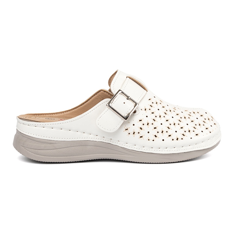 Seastar Flip -flops alb cu nasul plin și o cataramă Seastar Flip -flops alb cu nasul plin și o cataramă