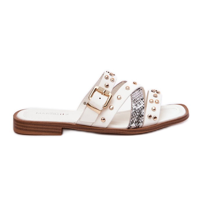 Flip -flops pentru femei cu femei decorate cu femei cu dungi și clemă albă